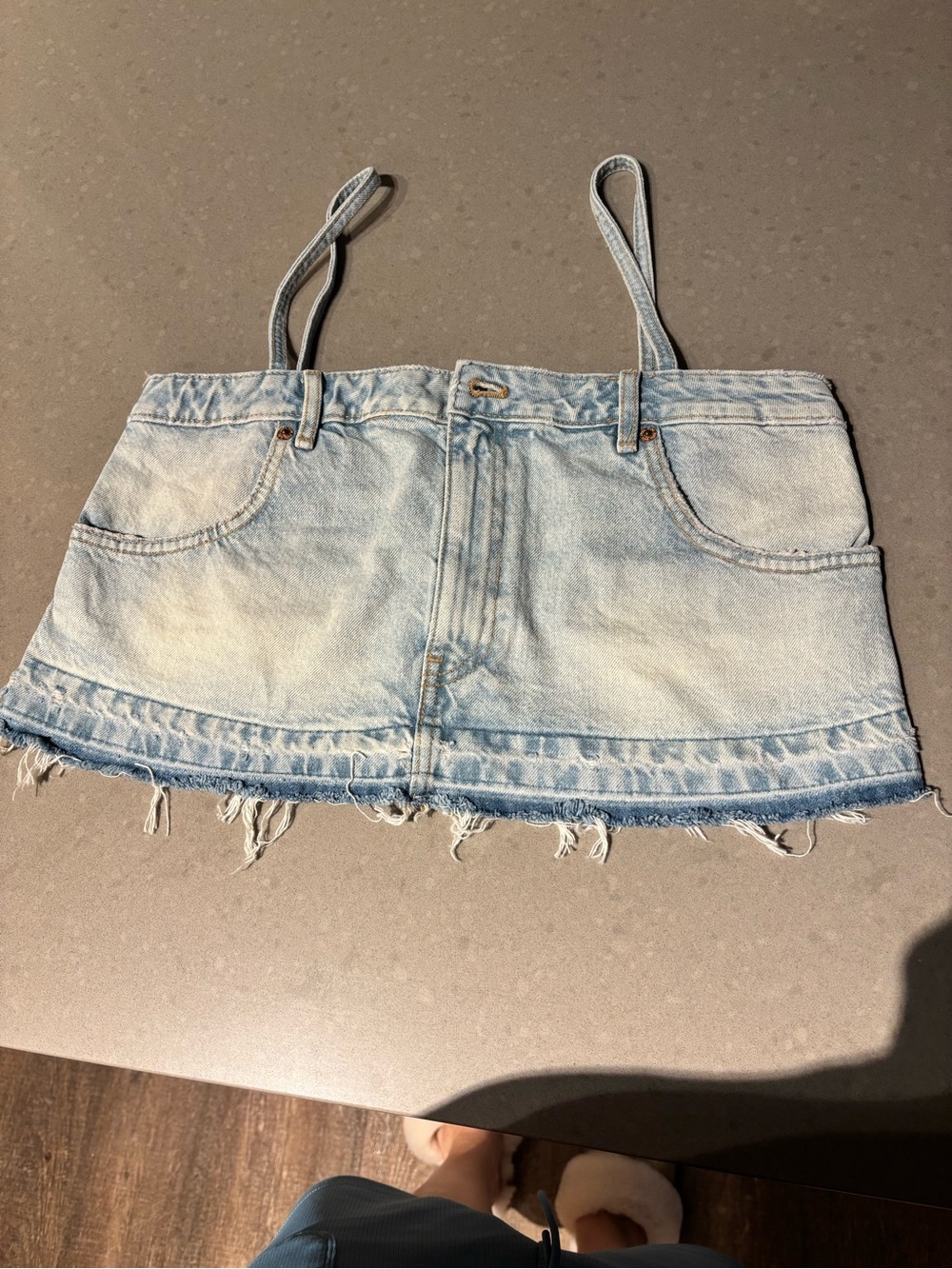 Zara Light Blue denim tank - Women NWOT - Picture 7 of 10